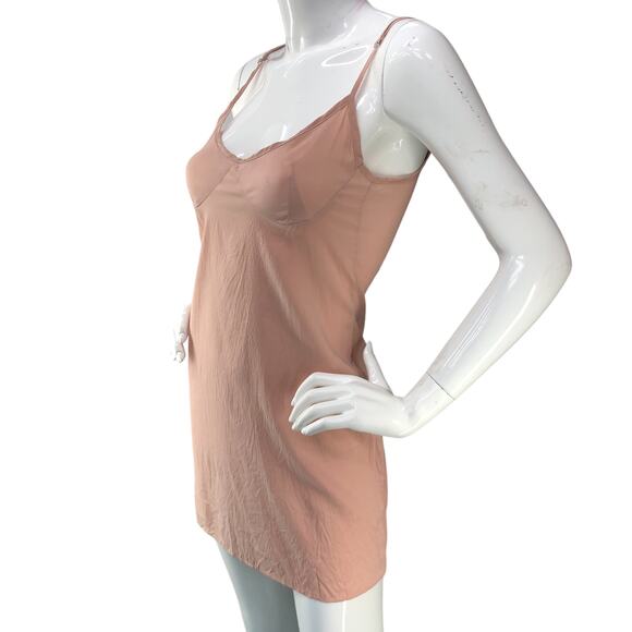 Fleur Du Mal Womens Size S Slip Dress Silk Short Double Scoop Adjustable Pink - Picture 4 of 15